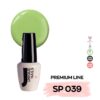 Ημιμόνιμο βερνίκι Unique Nails SP 039 Spring Mint Green σε πράσινη‑λαχανί mint απόχρωση, vegan, cruelty free, 21‑free formula, TPO free, HEMA free, made in Germany, UV/LED cure only, 13ml