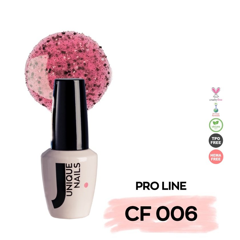 Ημιμόνιμο Βερνίκι UNIQUE – CONFETTI PINK – CF006