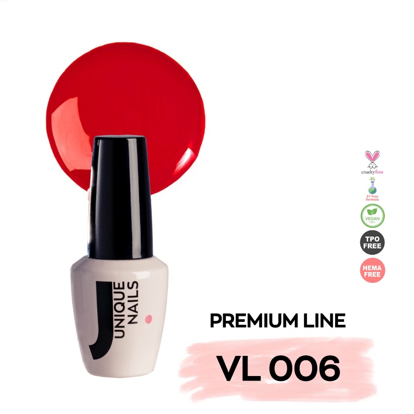 Ημιμόνιμο Βερνίκι UNIQUE - STRAWBERRY RED - VL006