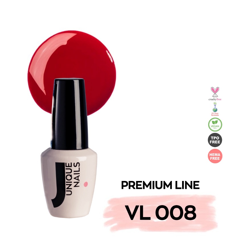 Ημιμόνιμο Βερνίκι UNIQUE - ROSE RED - VL008