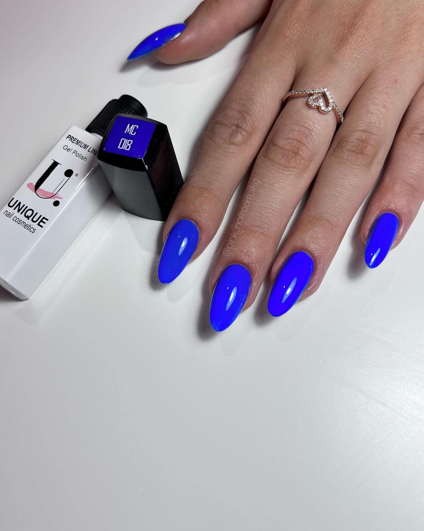 Ημιμόνιμο Βερνίκι UNIQUE - ELECTRIC BLUE - MC018 - Image 2