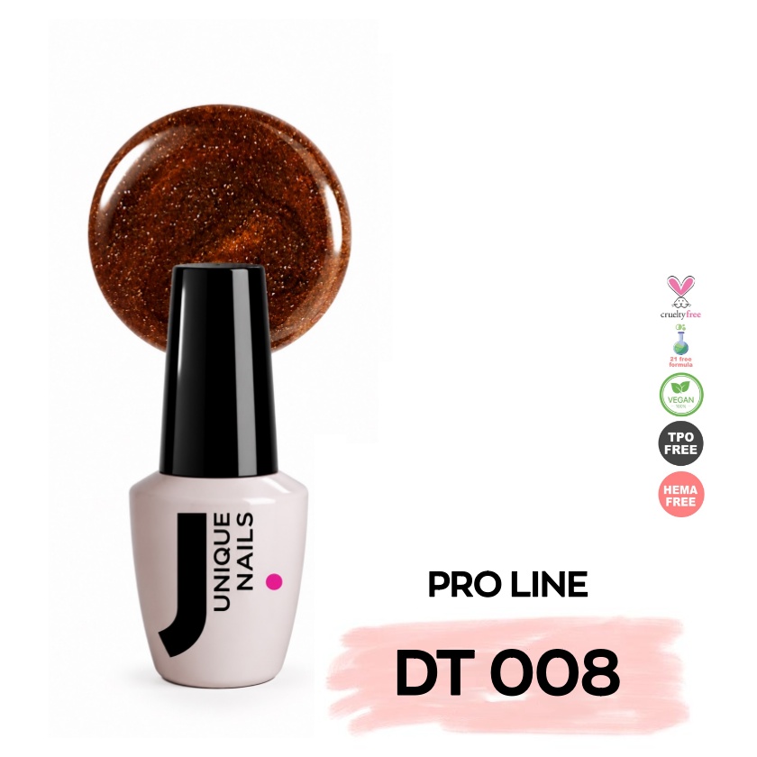 Ημιμόνιμο Βερνίκι UNIQUE – DUSTY CAT'S EYE GOLD – DT008